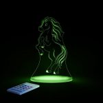 Aloka SleepyLight natlampe med fjernbetjening – pony groen