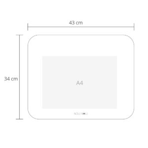 NOUI NOUI dækkeserviet XL 55 x 45 cm – størrelsesguide