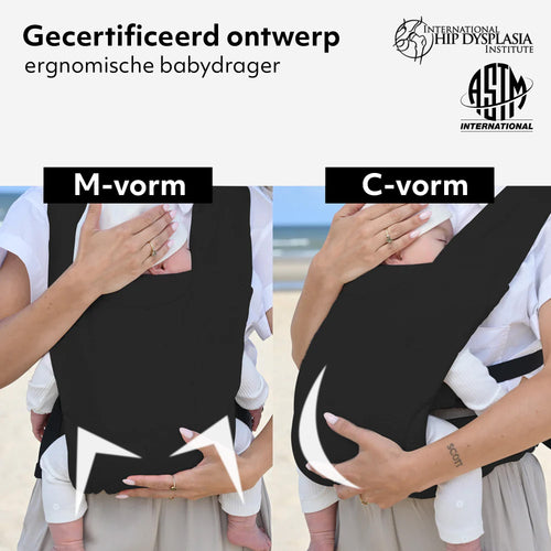 DERYAN Nova sort bæresele set forfra