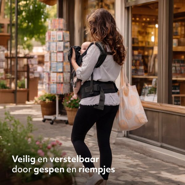 DERYAN Pack Luxe sort bæresele med ergonomisk pasform