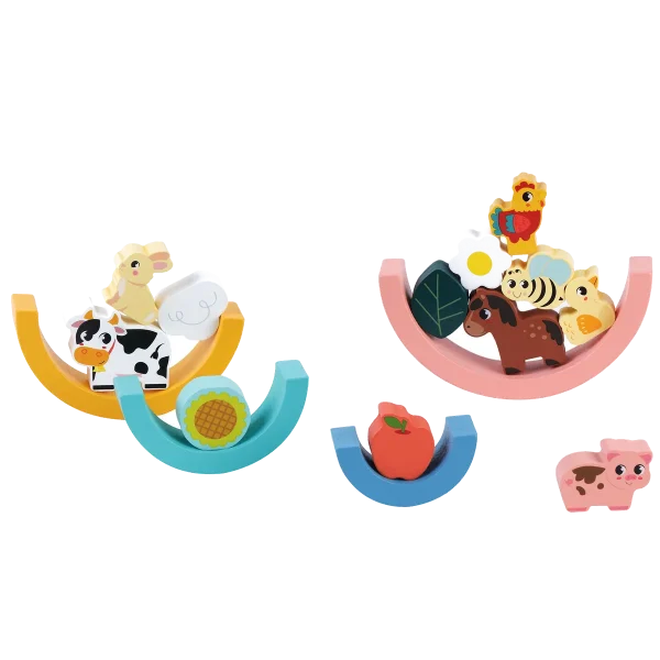 Kinder and Kids regnbue byggeklodser med dyr og figurer