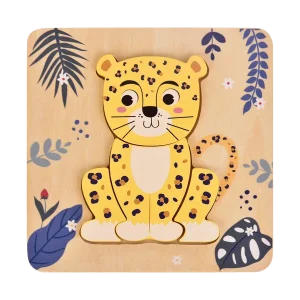 Puslespil med leopard i træ fra Kinder and Kids