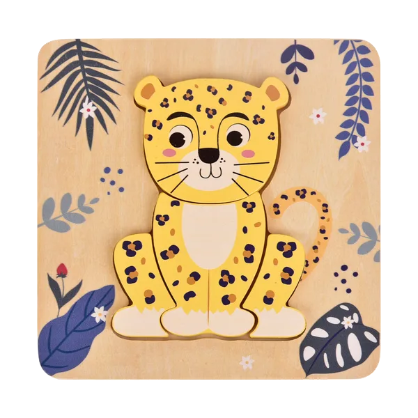 Puslespil med leopard i træ fra Kinder and Kids