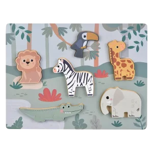 Puslespil med jungledyr i træ fra Kinder and Kids