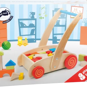 small foot gåvogn med byggeklodser – 33 dele og blåt greb – produktvisning 3