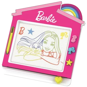 Barbie magnettavle med Barbie-motiv, markør og tre stempler