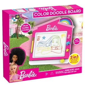 Barbie magnettavle Color Doodle Board i æske med markør og stempler