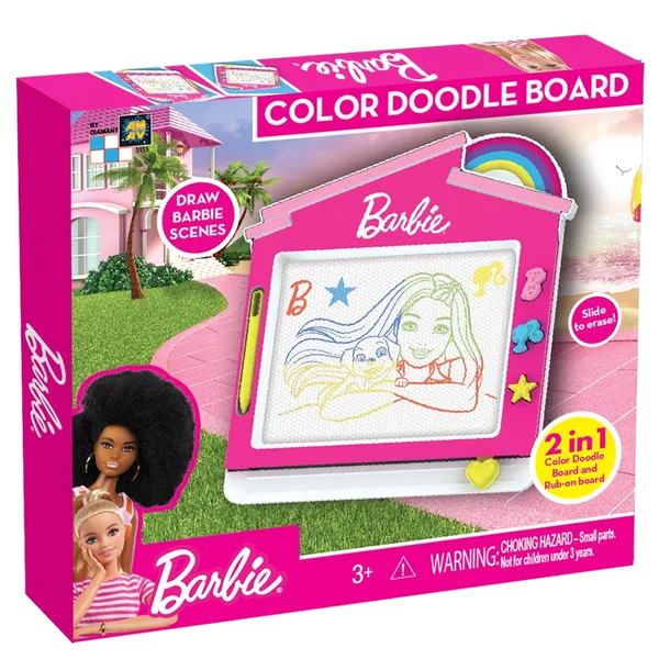 Barbie magnettavle Color Doodle Board i æske med markør og stempler