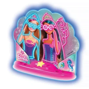 Barbie Shell Glow lysbilleder med to Barbie-figurer og farvede masker