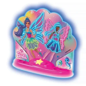 Barbie Shell Glow lysbilleder med to farverige feer og vinger