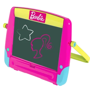 Barbie staffeli 4 i 1 med kridttegninger på tavlen