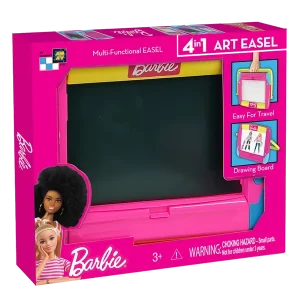 Barbie staffeli 4 i 1 i æske med tegnetavle