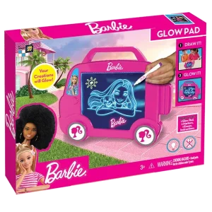 Barbie Glow Pad i æske med lysende tegnetavle i Camper Van-design