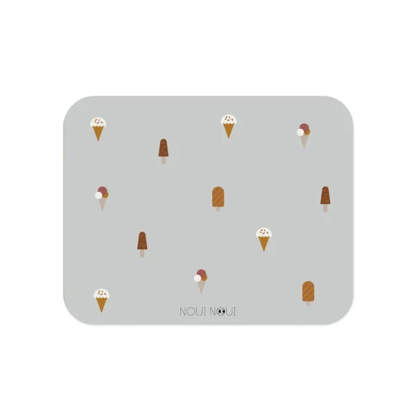 Noui Noui Ice Cream Grey dækkeserviet 43 × 34 cm Noui Noui Ice Cream Grey dækkeserviet – grå dækkeserviet med is, 43 × 34 cm