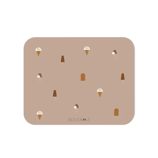 Noui Noui Ice Cream Rose dækkeserviet – rosa dækkeserviet med ismotiv, 43 × 34 cm