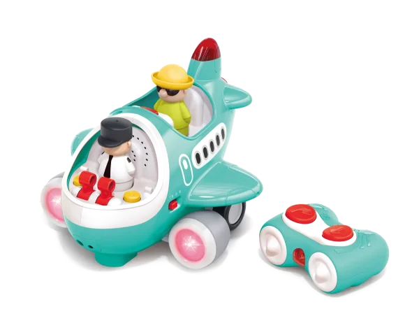 Kinder and Kids legetøjsfly med fjernbetjening – produktbillede 1 Legetøjsfly med fjernbetjening fra Kinder and Kids med lys musik og figurer