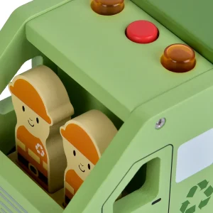 Skraldebil med lyd i træ fra Kinder and Kids – produktbillede 4