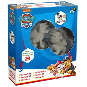 Paw Patrol malersæt til børn i blå æske med to figurer