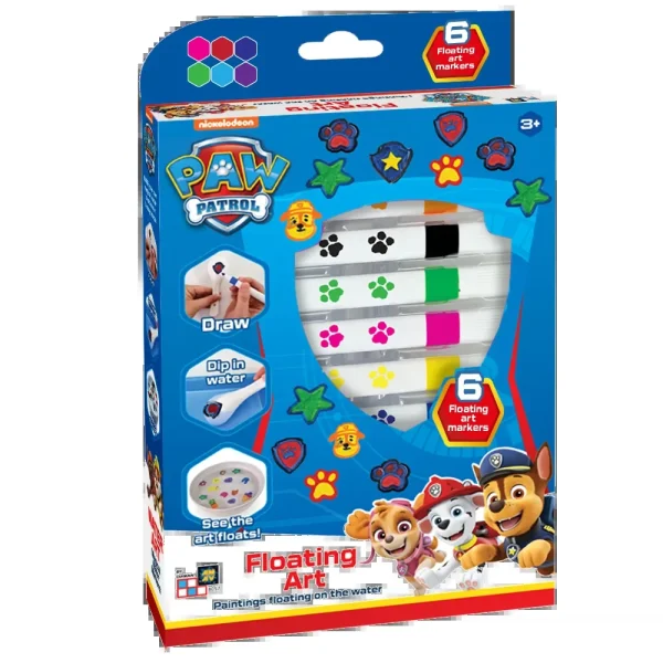 Floating Art-sæt med tusser i blå emballage – Paw Patrol Floating Art