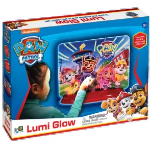 Paw Patrol Lumi Glow i blå æske – lysende tegnetavle til børn med hundehelte
