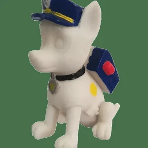 Umalet Chase-figur med blå politihat og rygsæk – Paw Patrol malersæt