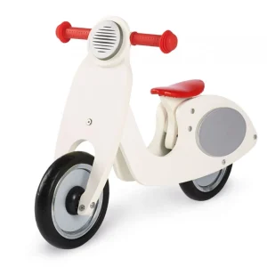 Pinolino Vespa Wanda løbecykel – cremehvidt scooterstel med røde håndtag