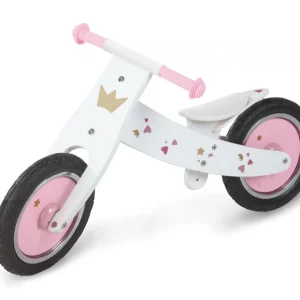 Pinolino Pinky løbecykel – rosa hjul og pynt med hjerter og kroner