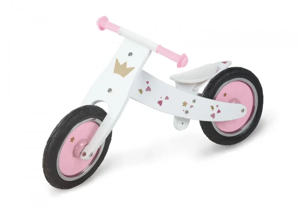 Pinolino Pinky løbecykel – rosa hjul og pynt med hjerter og kroner