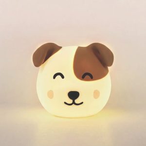 Rabbit & Friends Dog Toby fritstående lampe til børn med varmt lys