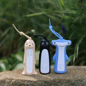 Rabbit & Friends OCEAN mini-lommelygter med Pingvinen PINO, Hvalrossen WILO og Hammerhajen HANK
